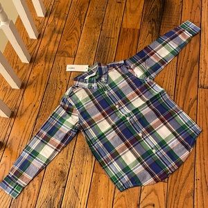 Janie and Jack size 5 boys plaid dress shirt. New with tags.